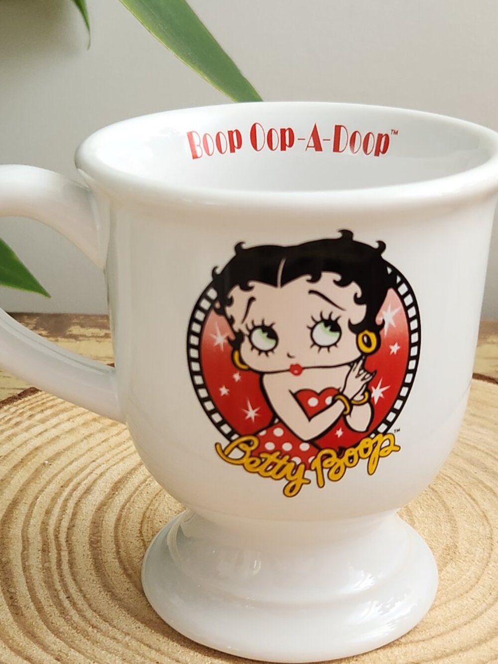 Vintage Betty Boop Pedestal Footed Mug Boop Oop-A-Doop Logo 2006